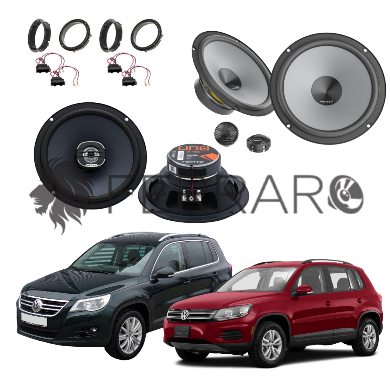 Hertz Kit 6 Casse | K 165 | X 165 | Ant/Post | VW Tiguan