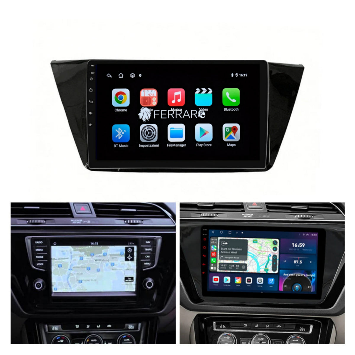 (PRENOTA) Autoradio per Volkswagen Touran (2015-2024) Android, Bluetooth,  CarPlay, Android Auto, 2GB/4GB/8GB Ram