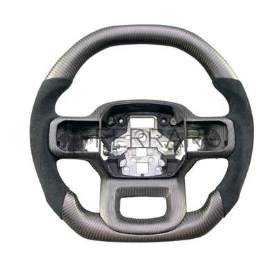 Volante Sportivo per Ford F150, Ranger, Explorer, Edge, Carbonio, Customizzato in Pelle