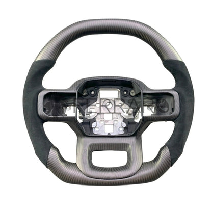Volante Sportivo per Ford F150, Ranger, Explorer, Edge, Carbonio, Customizzato in Pelle