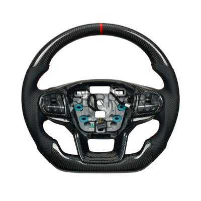 Volante Sportivo per Ford Explorer, Carbonio, Customizzato in Pelle