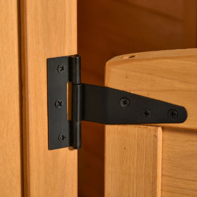 Outsunny Casetta per Bambini in Legno da Esterno con Porta, Finestre, Panca, Portavasi 122x108x135.5cm Gialla