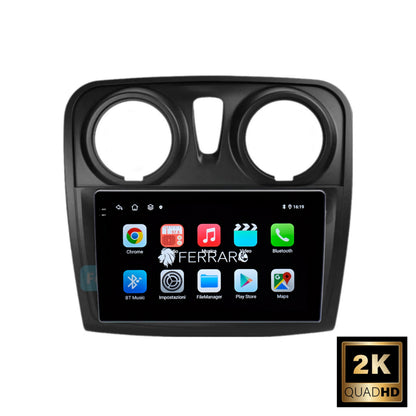 Autoradio per Logan | Sandero | Stepway Symbol 9" 2K | 2012-2019 | Android | Bluetooth | CarPlay | Android Auto | 12/256GB Ram