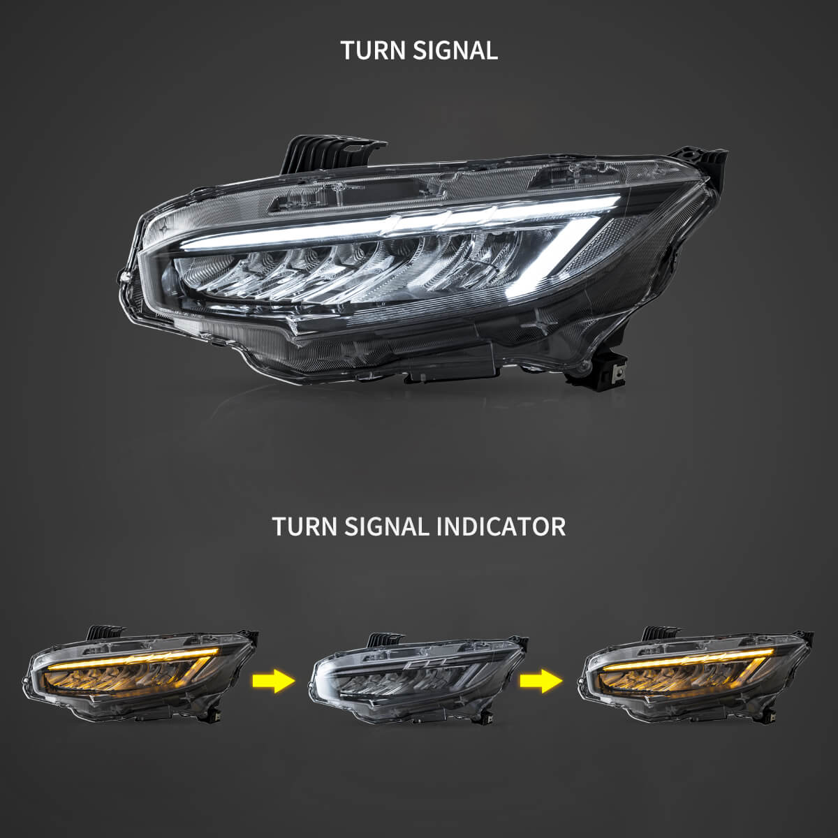 Fanali Anteriore Completo per Honda Civic 10ª (2016-2021) a LED