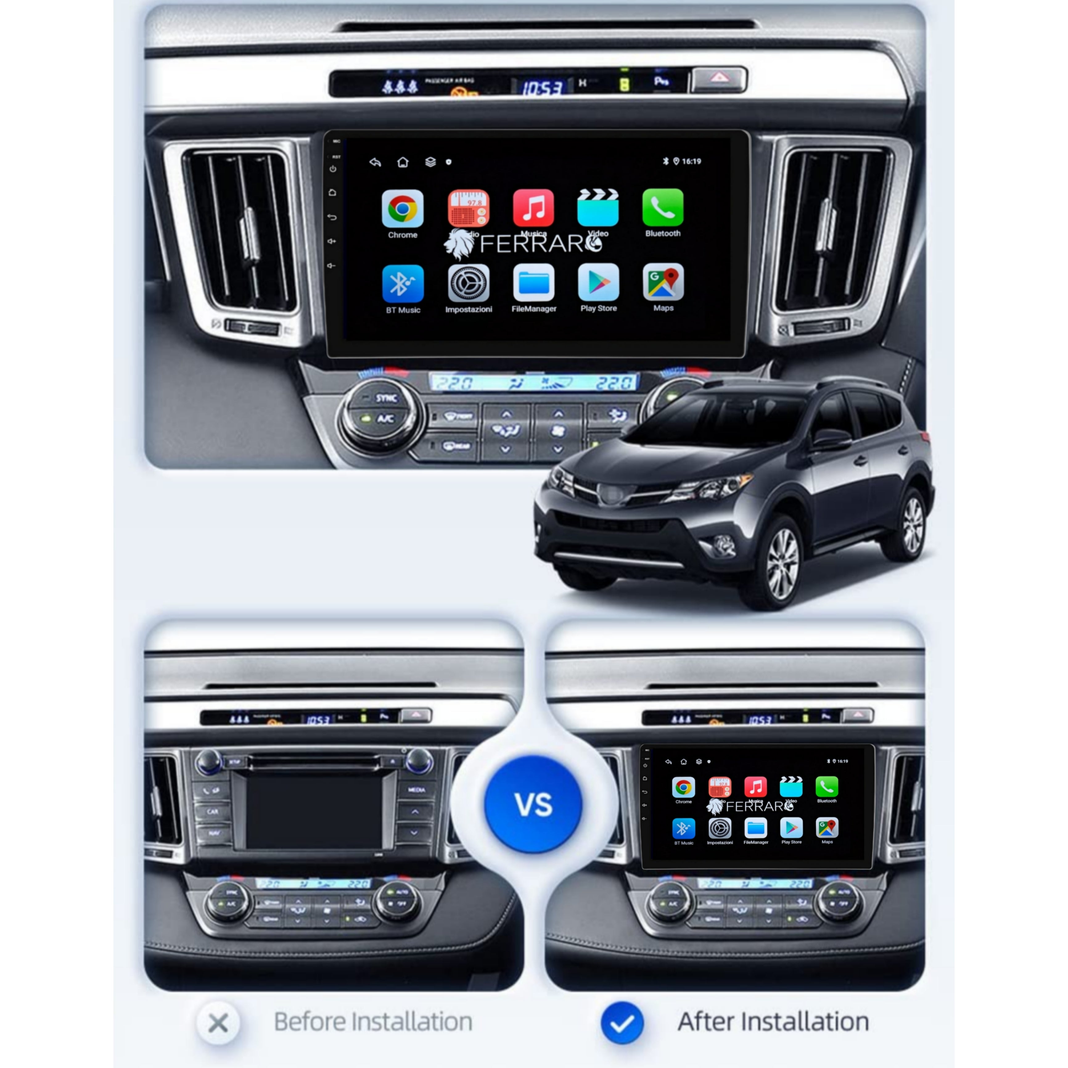 Car Radio for TOYOTA RAV 4 [2012-2018] - 2GB/4GB/6GB/8GB Intelligent car system, 2Din 9"Inch, GPS, Navigator, Wifi