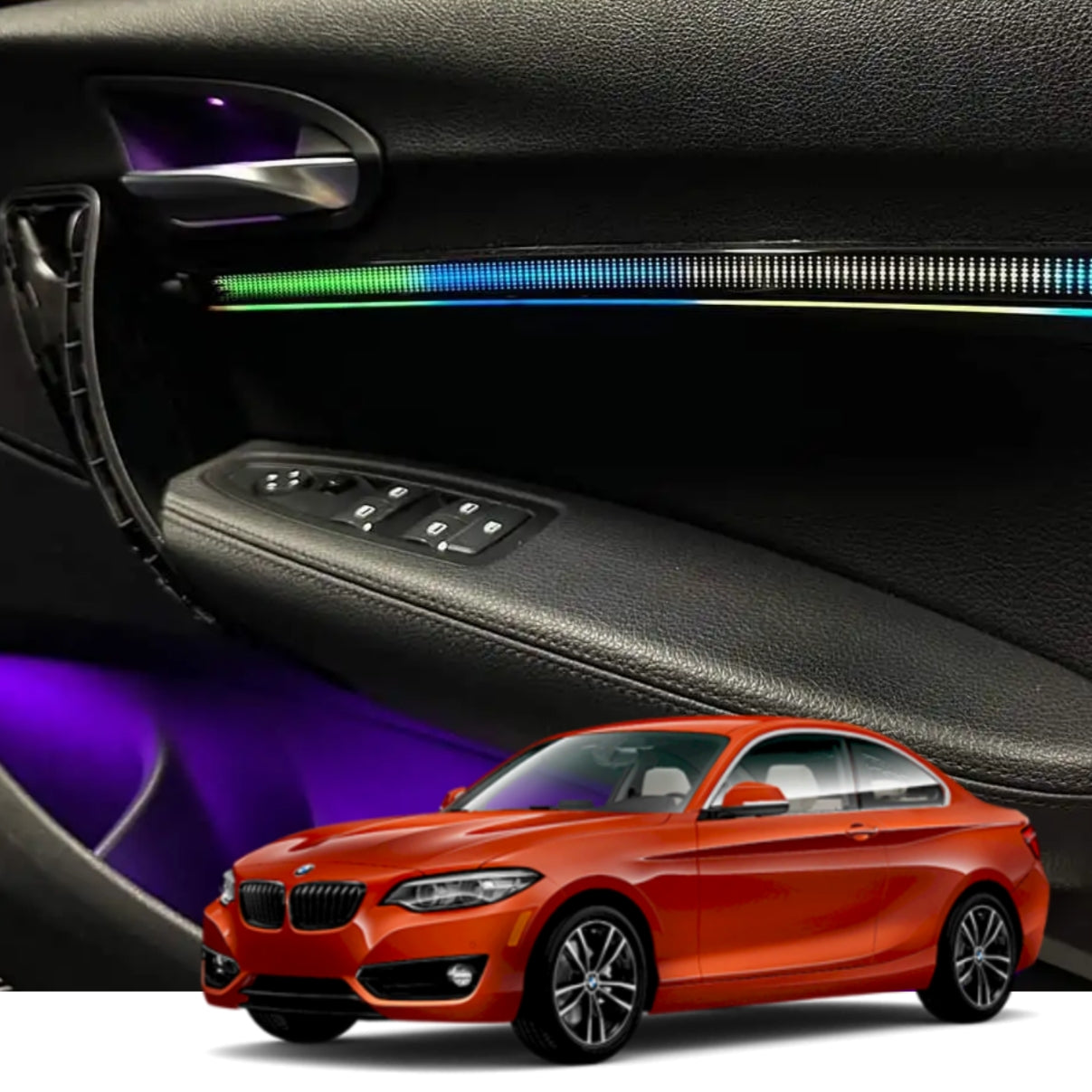 Ambient Light per BMW Serie 2, F22, F23 (2014-2021), 256 Colori RGB