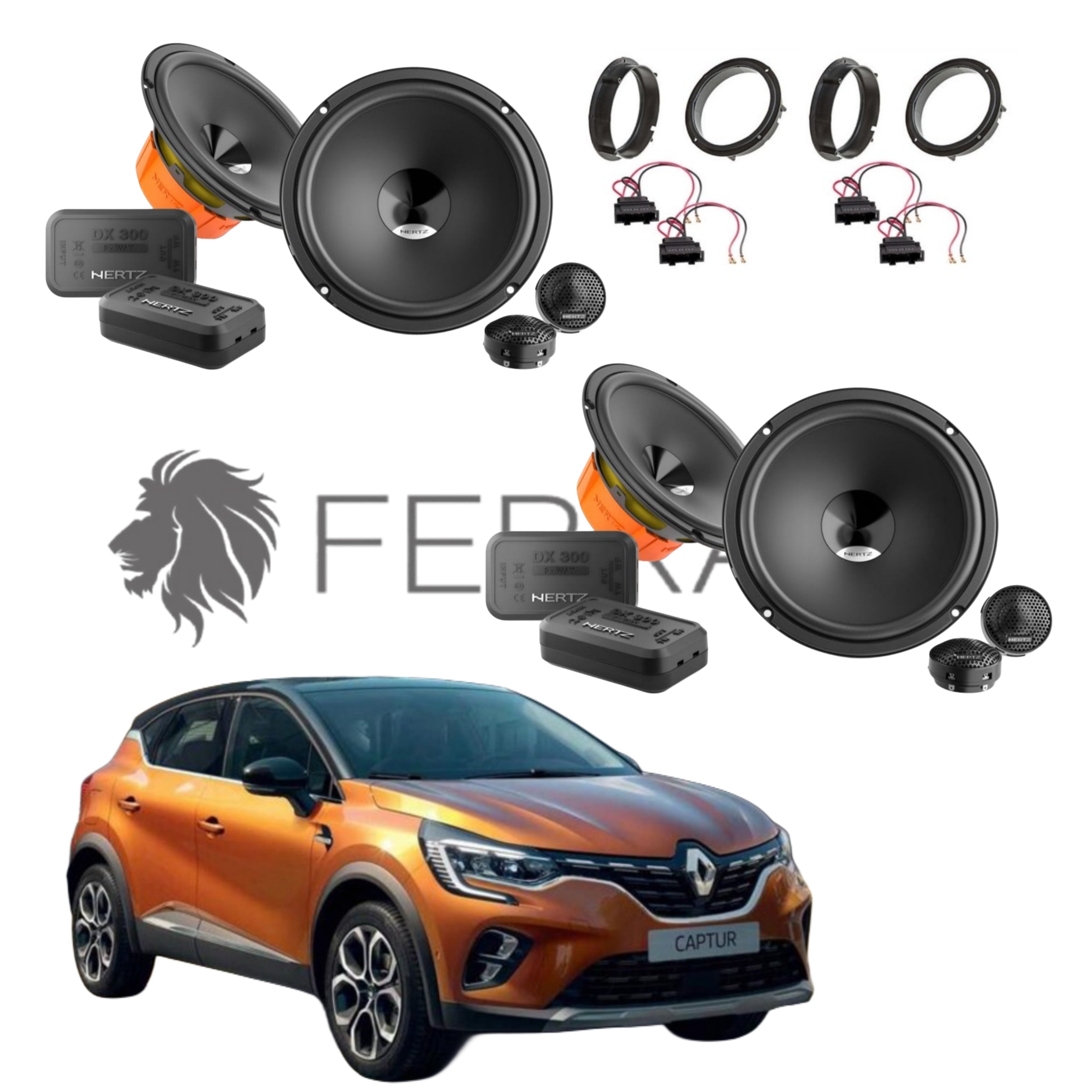Hertz Kit 8 Casse | DSK 165.3 | Ant/Post | Renault Captur I | 1ª Serie (2013-2019)