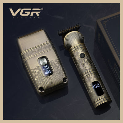 VGR Kit 2-1 Combo, Trimmer, Shaver, Accessori V-649