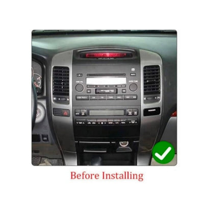 Kit Montaggio Autoradio 9"Pollici Toyota Cruiser 120 (2002-2009), Mascherina, Cablaggio per Autoradio Android