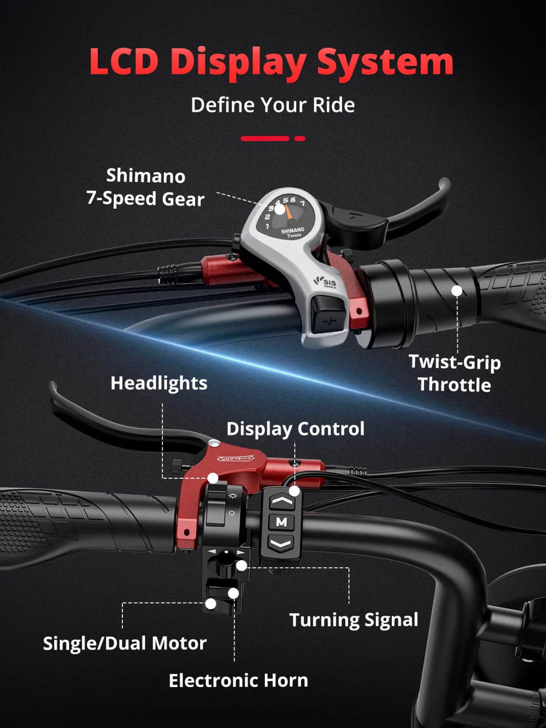 FerraroStore S8-Dual, Bici Elettrica Pieghevole, 20", Batteria 48V