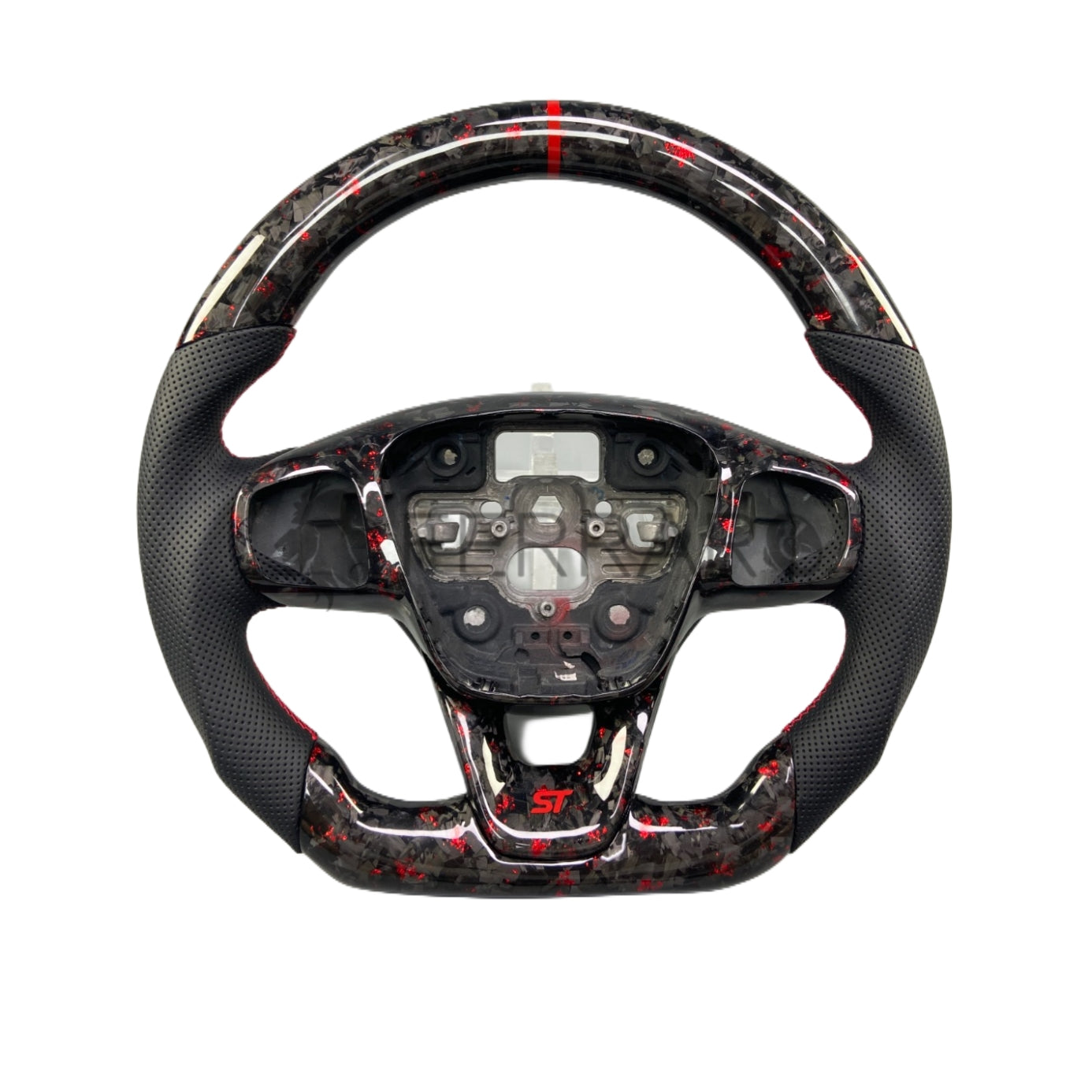 Volante Sportivo per Ford Fiesta ST Line,  Carbonio, Customizzato in Pelle (su Ordinazione)