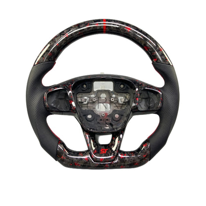 Volante Sportivo per Ford Fiesta ST Line,  Carbonio, Customizzato in Pelle (su Ordinazione)