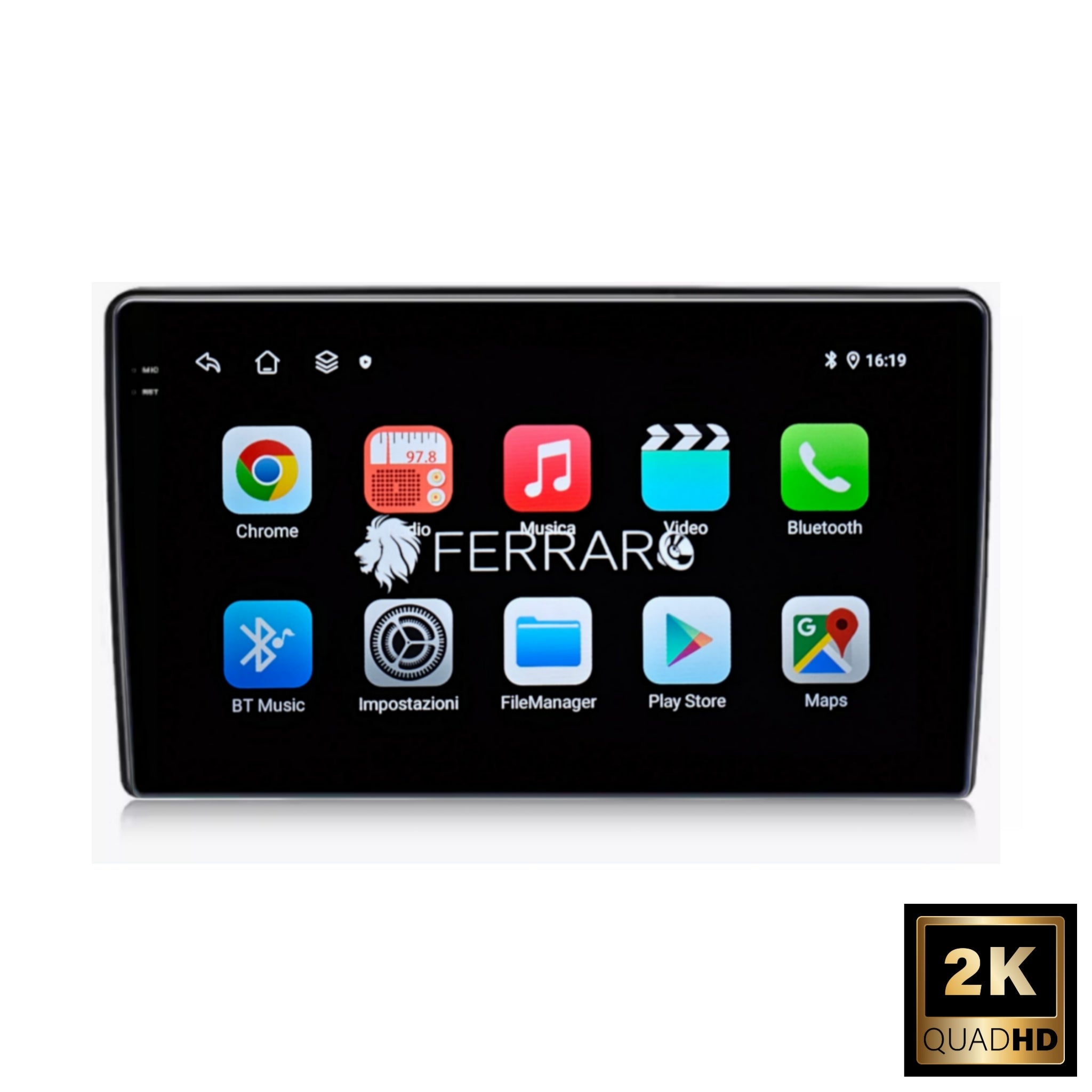 Autoradio per Fiat 500L 10.1" 2K | 2012-2022 | Android | Bluetooth | CarPlay | Android Auto | 4/64GB Ram