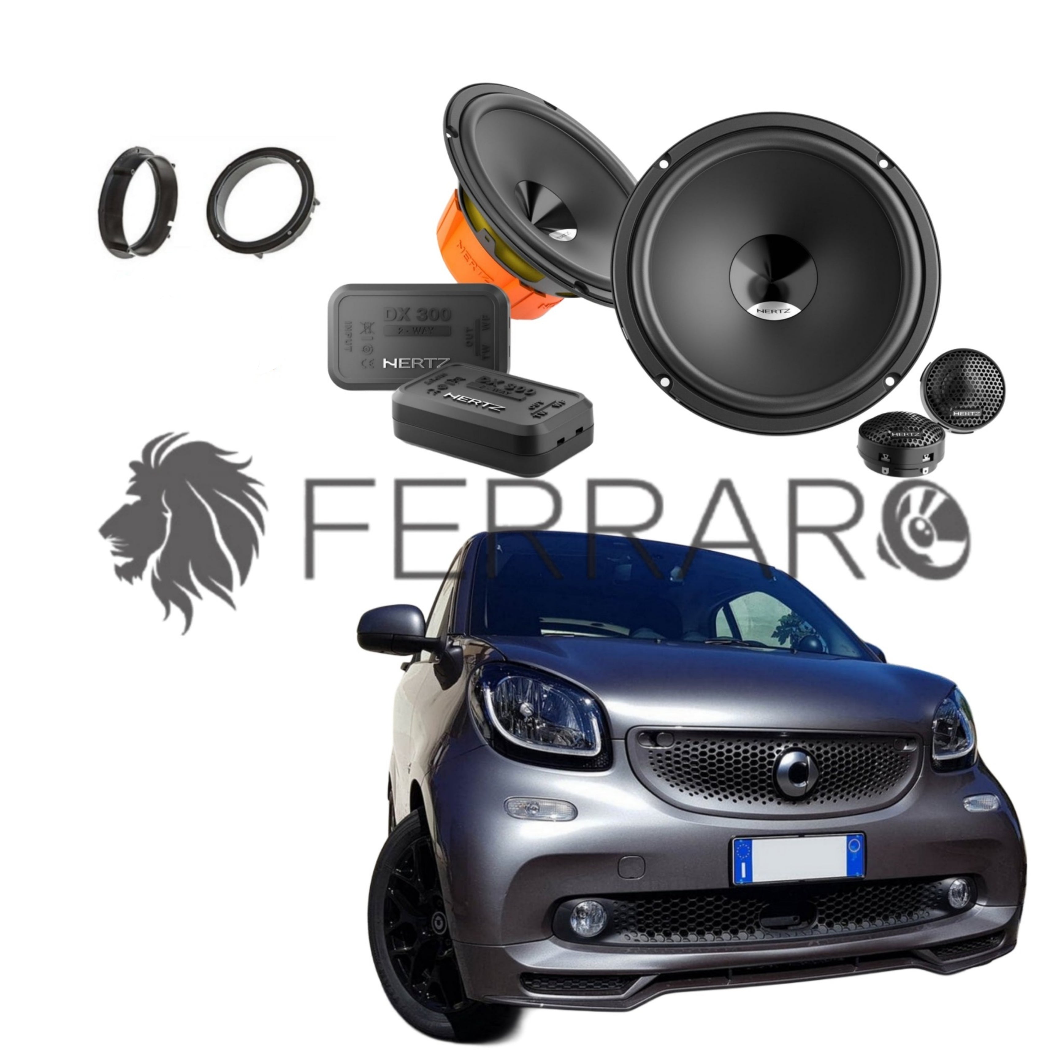 Hertz Kit 4 Casse | DSK 165.3 | Anteriori | Smart ForTwo 453