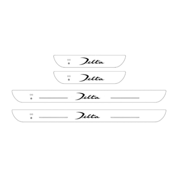 Kit Battitacco per Lancia Delta, LED, Senza Filo con Adesivo