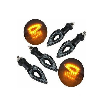 Universal Motorcycle Turn Signals - Motorcycle Directional Indicators, Flashing, 12v