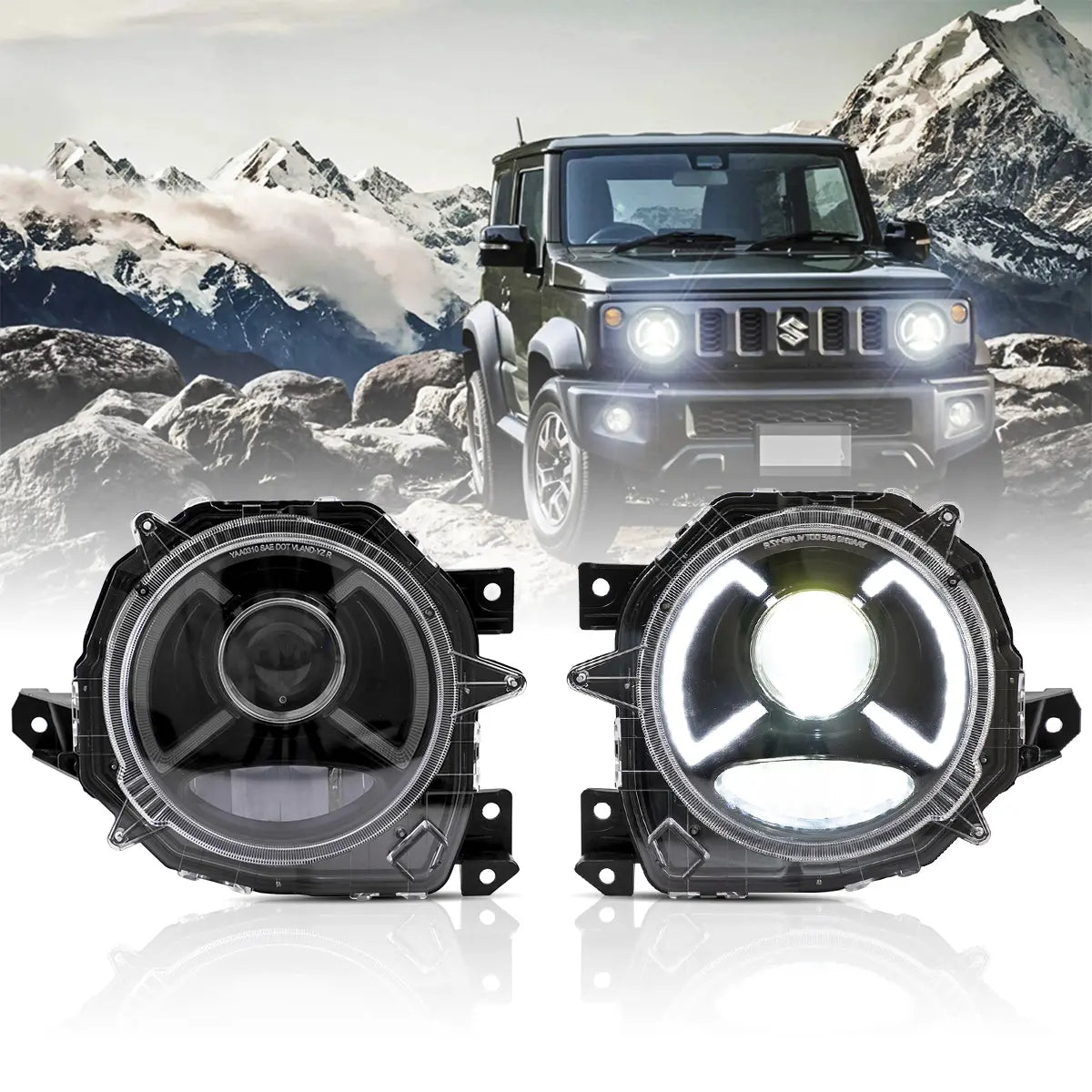 Fanali Anteriore Completo per Suzuki Jimny IV (2018-2022) a LED