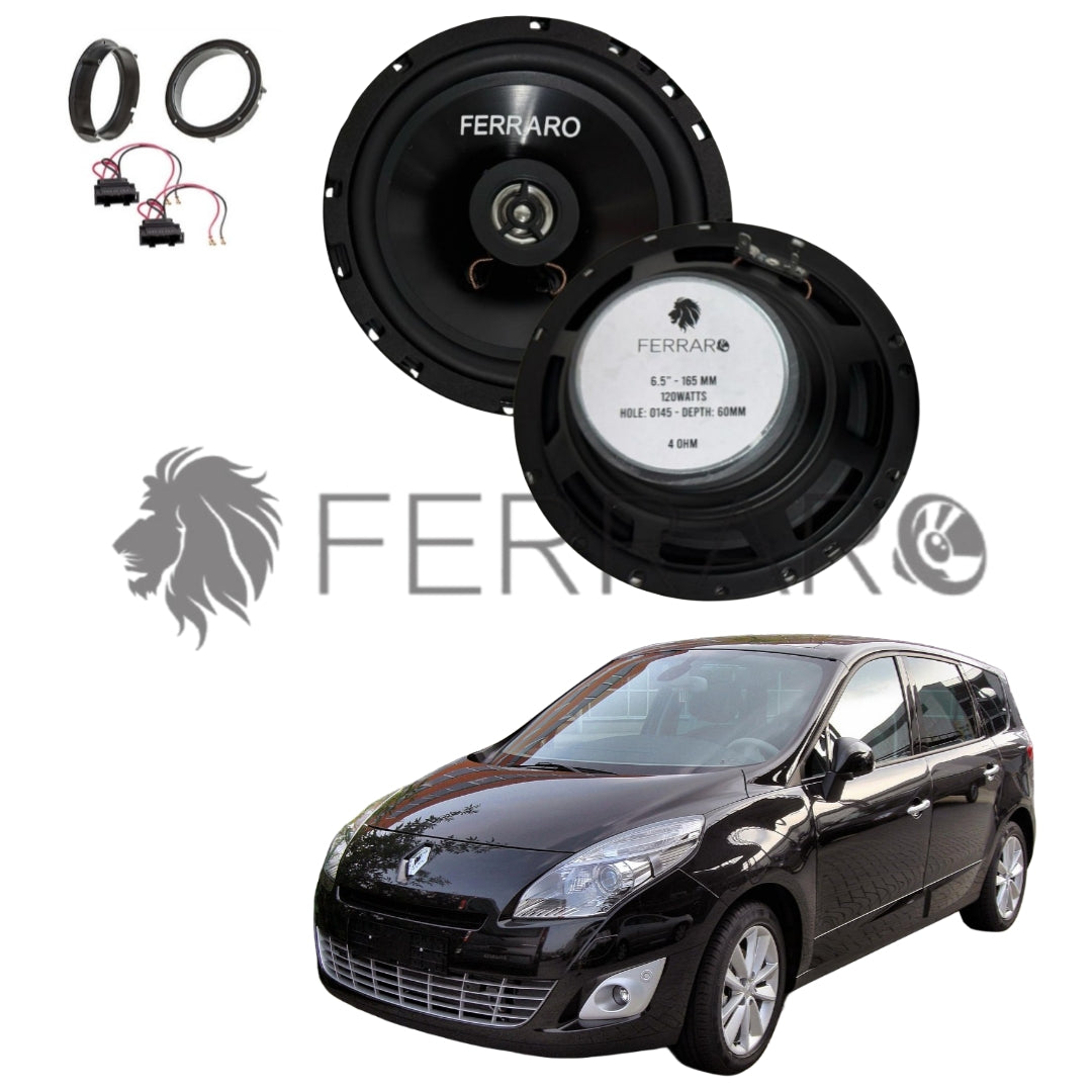 FerraroStore Kit 2 Altoparlanti | ASC-652PC | Ant o Post | Renault Scenic III | 3ª Serie (2009-2016)