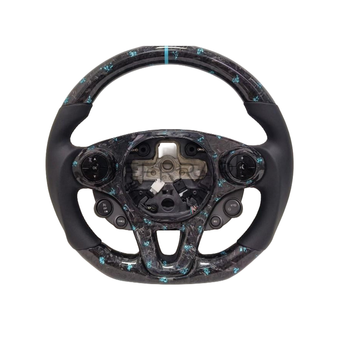Volante Sportivo per Smart 453, Carbonio, Customizzato in Pelle (su Ordinazione)
