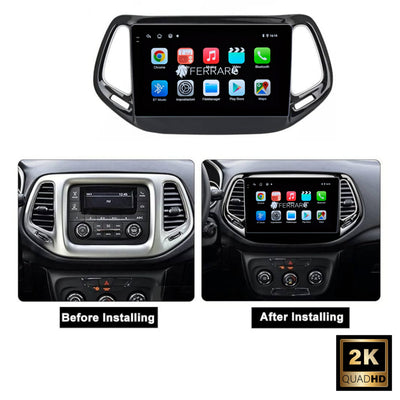 Autoradio per Jeep Compass 10.1" 2K | Dal 2017> | Android | Bluetooth | CarPlay | Android Auto | 4/64GB Ram