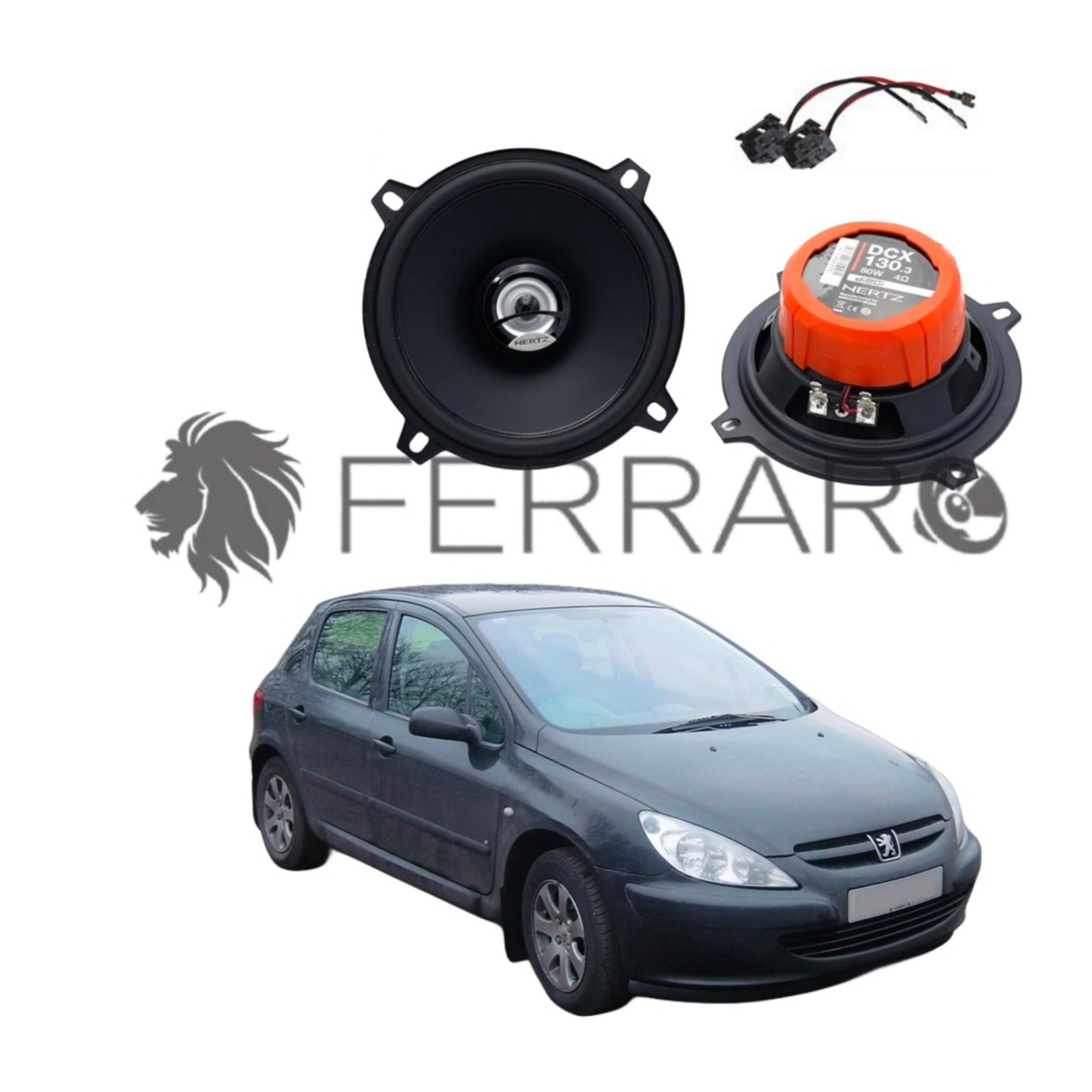 Hertz Kit 2 Casse, DSK 130.3, Posteriori, Peugeot 307