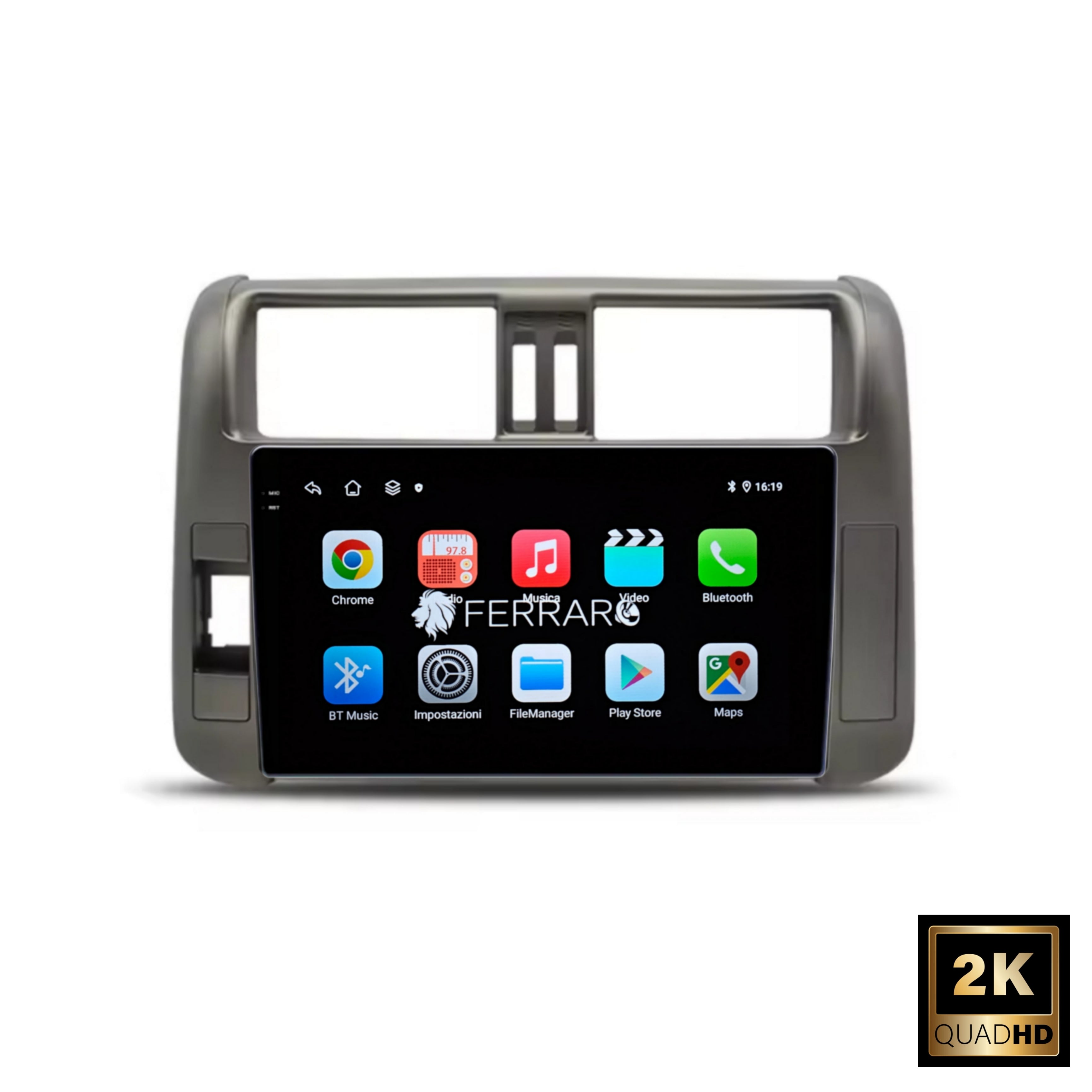 Autoradio per Toyota Prado 9" 2K | 2009-2013 | Android | Bluetooth | CarPlay | Android Auto | 12/256GB Ram