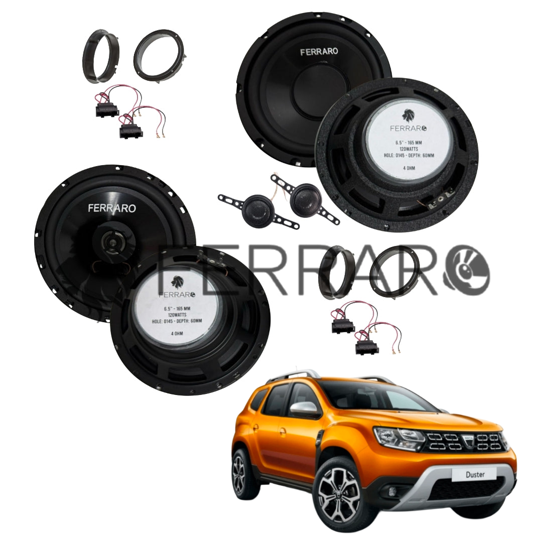 FerraroStore Kit 6 Altoparlanti, ASK-165.2, ASC-652PC, Ant/Post, Dacia Duster II dal 2017>