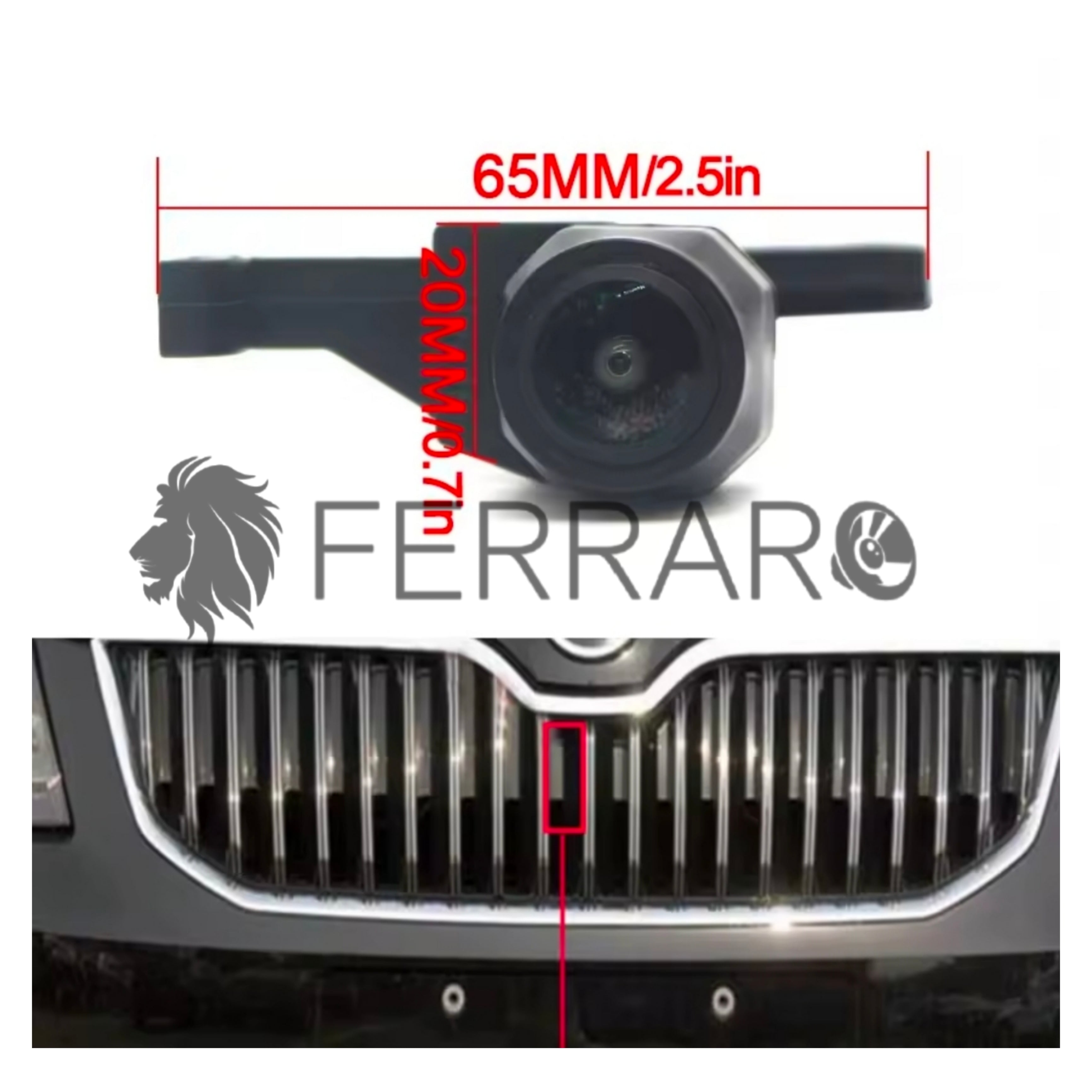 Telecamera Frontale per Skoda Octavia MK3, 5E (2013-2018) | AHD, 1920x1080 | 170° Gradi