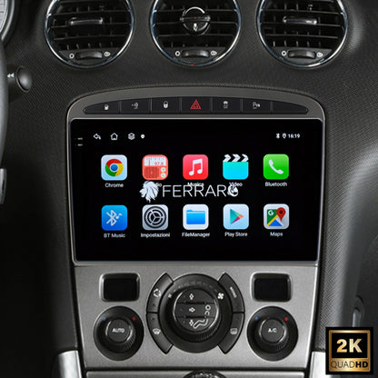 Autoradio per Peugeot 308 | 308sw | 408 9" 2K | 2007-2014 | Android | Bluetooth | CarPlay | Android Auto | 12/256GB Ram