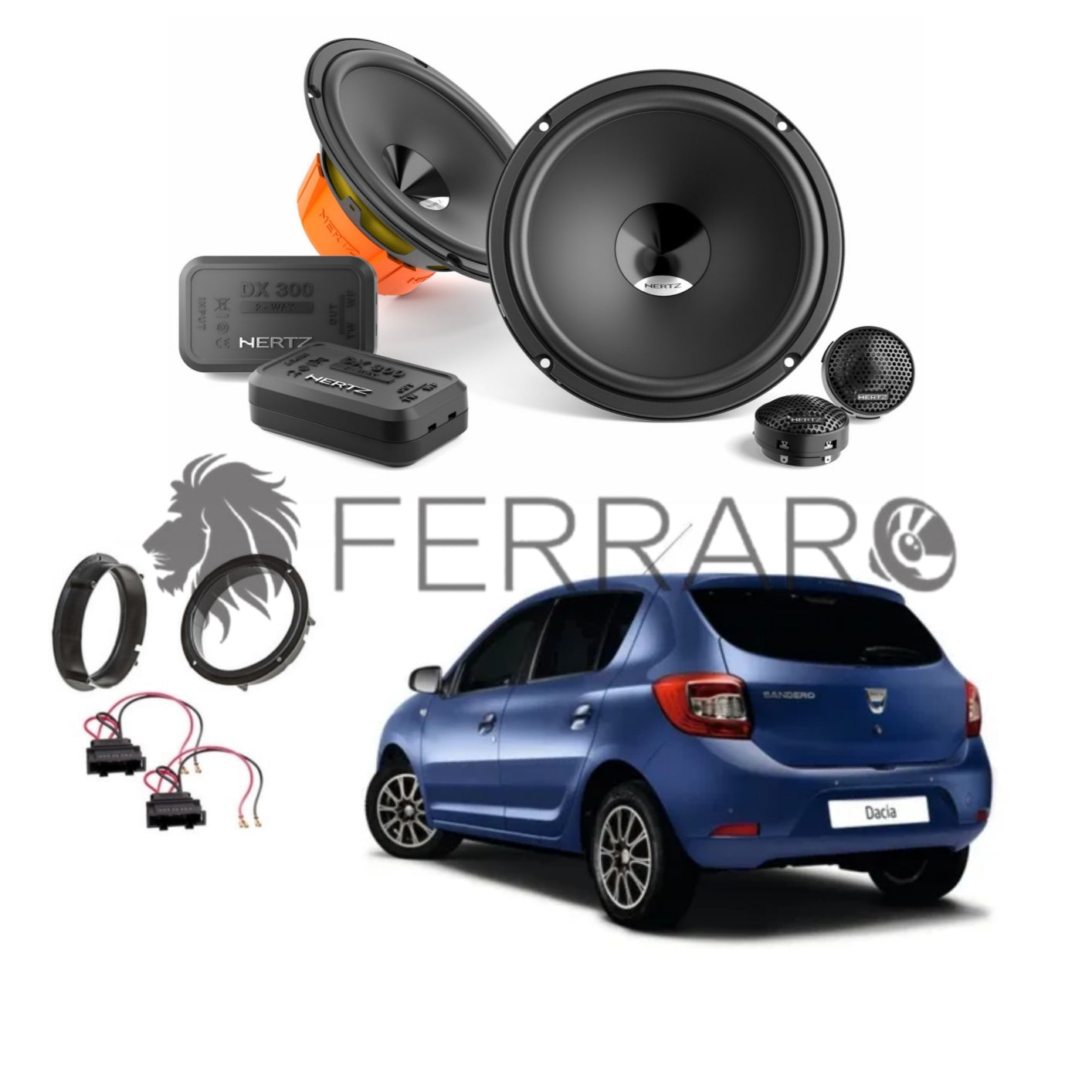 Hertz Kit 4 Casse | DSK 165.3 | Anteriori | Dacia Sandero II dal 2012>