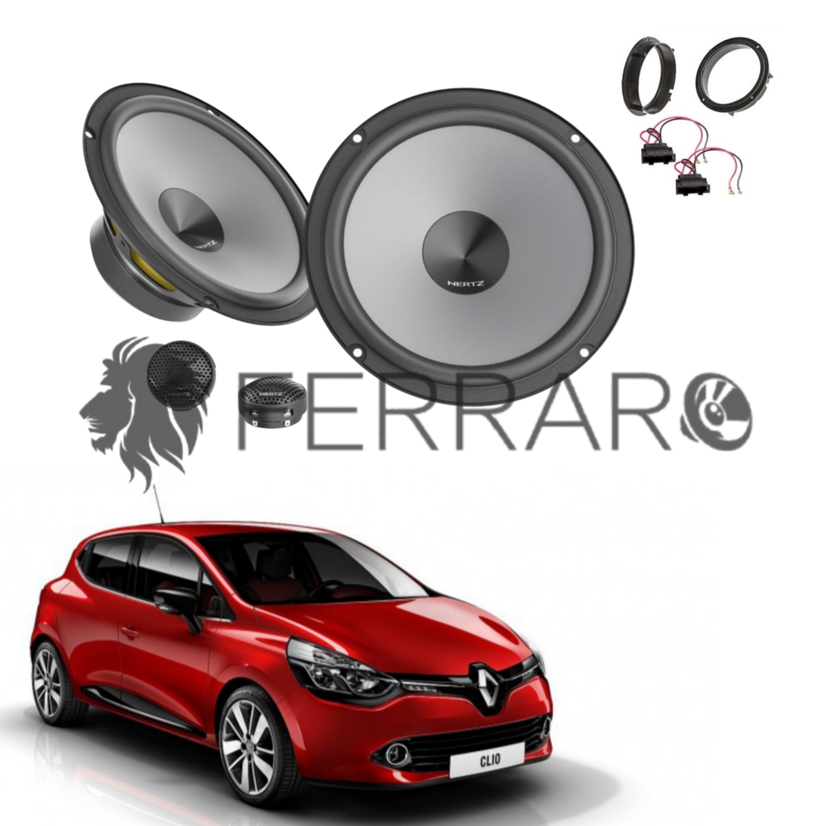 Hertz Kit 4 Casse | K 165 | Anteriori | Renault Clio 4ª Serie dal 2012>