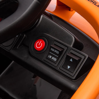 AIYAPLAY Macchina Elettrica per Bambini 3-5 Anni con Licenza McLaren, Telecomando e Clacson, 115x67x50 cm, Arancione