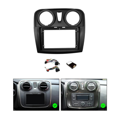 Kit Montaggio Autoradio 9"Pollici Logan, Sandero, Stepway, Symbol (2012-2019) Mascherina, Cablaggio Autoradio Android