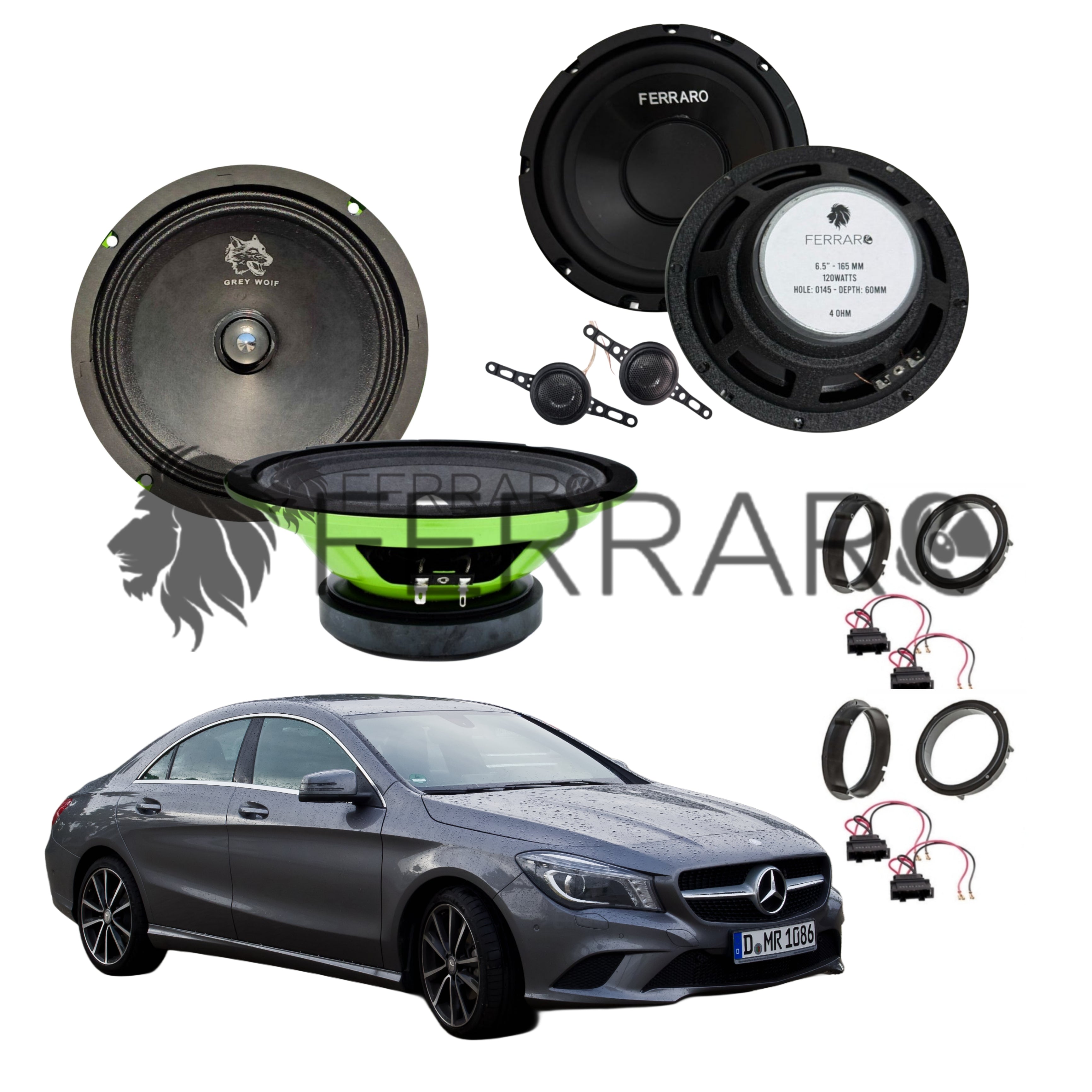 FerraroStore Kit 6 Altoparlanti | PV165.3 | ASK-165.2 | Ant/Post | Mercedes CLA, C177, X177