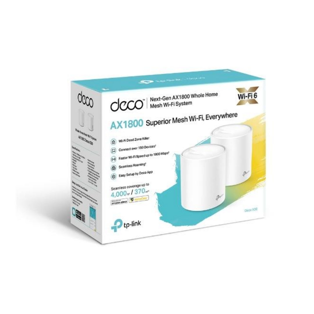 TP-LINK Deco X20 (2-pack) router wireless Gigabit Ethernet Dual-band (2.4 GHz/5 GHz) Bianco