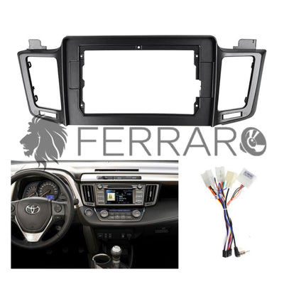 Kit Montaggio Autoradio 9"Pollici Toyota RAV4 (2013-2018), Mascherina, Cablaggio per Autoradio Android
