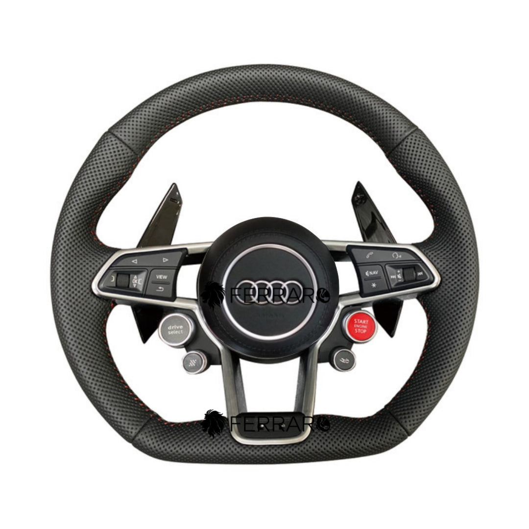 Volante per Audi, Mezzo Perforato, Filettatura, Pulsanti, RS