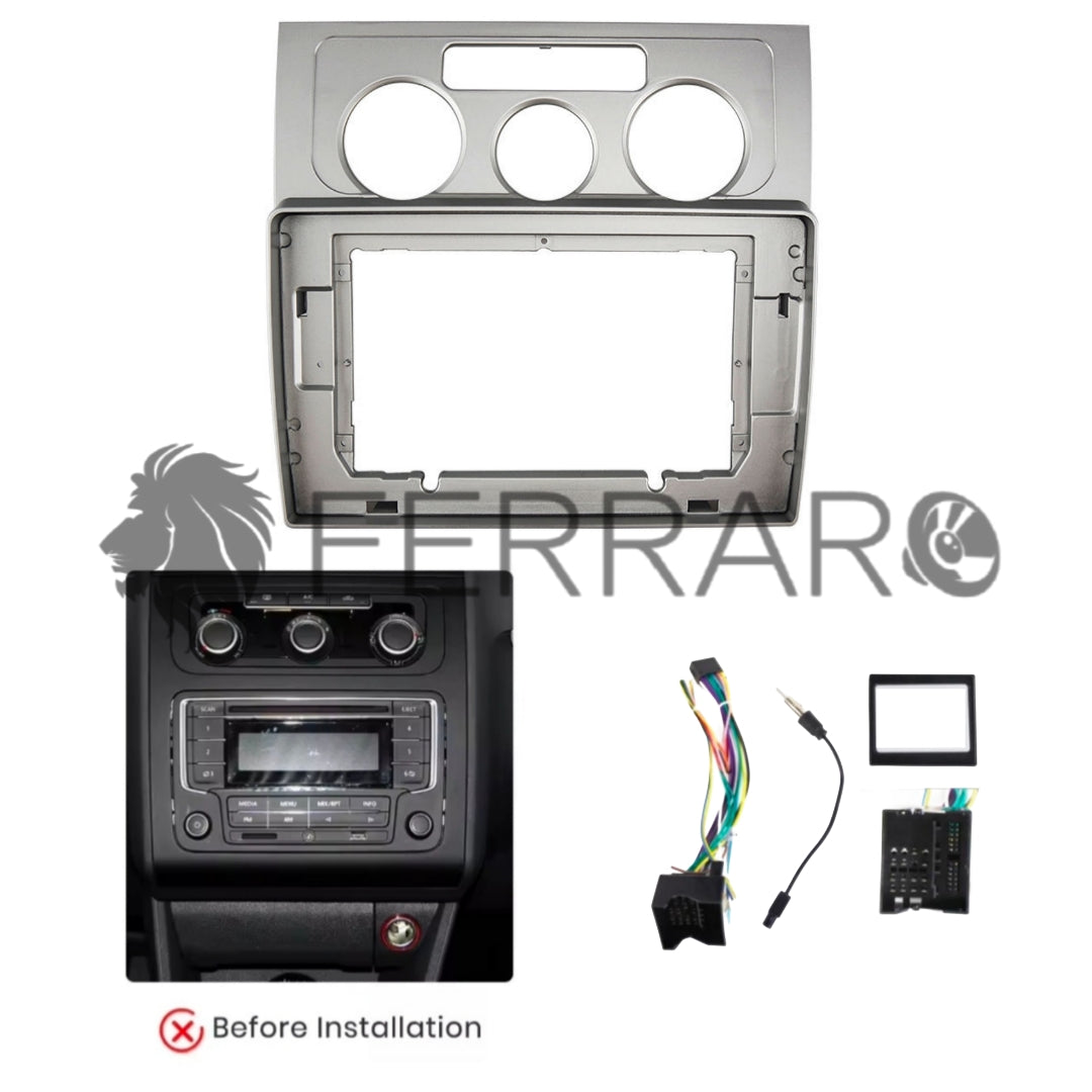 Kit Montaggio Autoradio 10.1"Pollici Volkswagen Touran (2003-2010) Mascherina, Cablaggio Autoradio Android