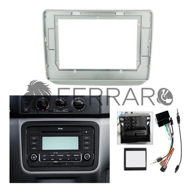 Kit Montaggio Autoradio 9"Pollici Skoda Fabia MK2 (2007-2014) Mascherina, Cablaggio per Autoradio Android