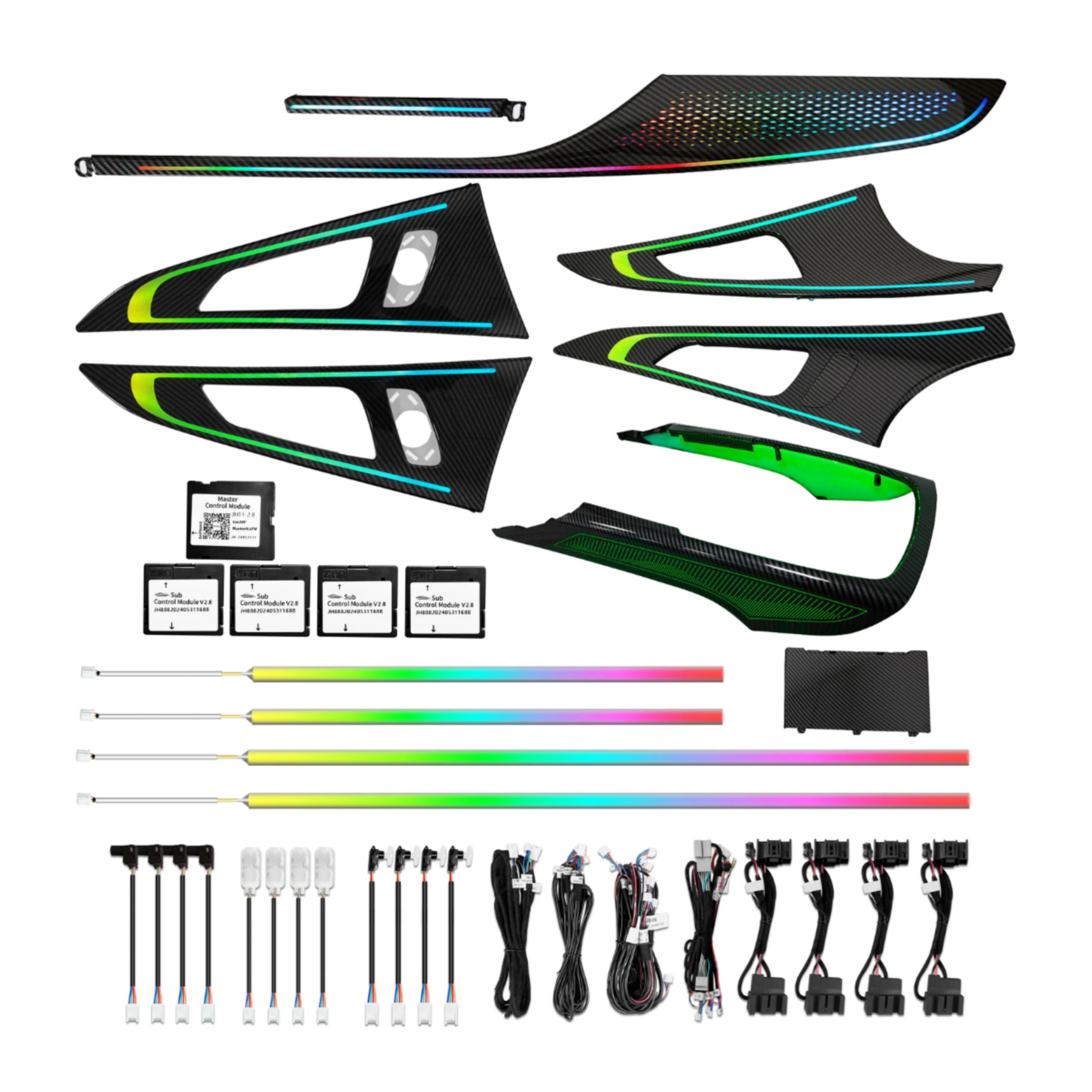 Ambient Light per Audi A6 C7 (2011-2018), 256 Colori RGB