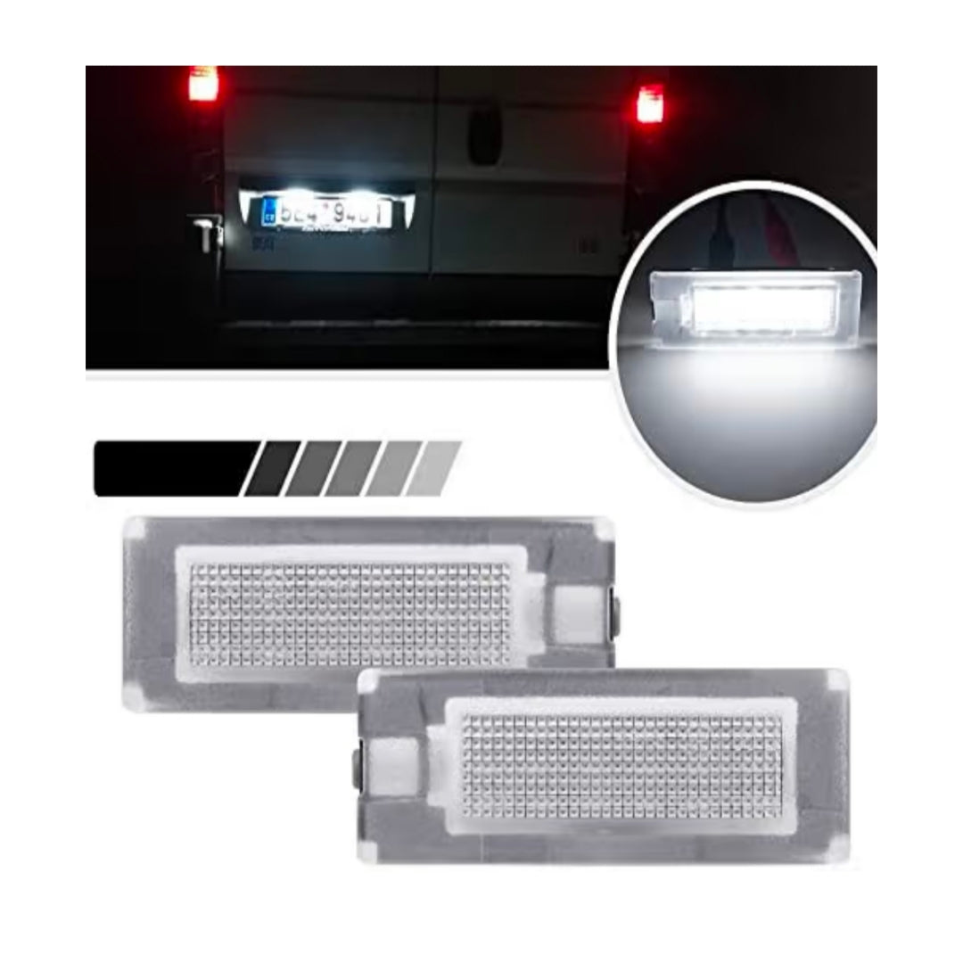Set Luci Targa a Led per Peugeot Boxer, Citroen Jumper, Lancia y, Musa (Compatibilità in Descrizione), Plug and Play