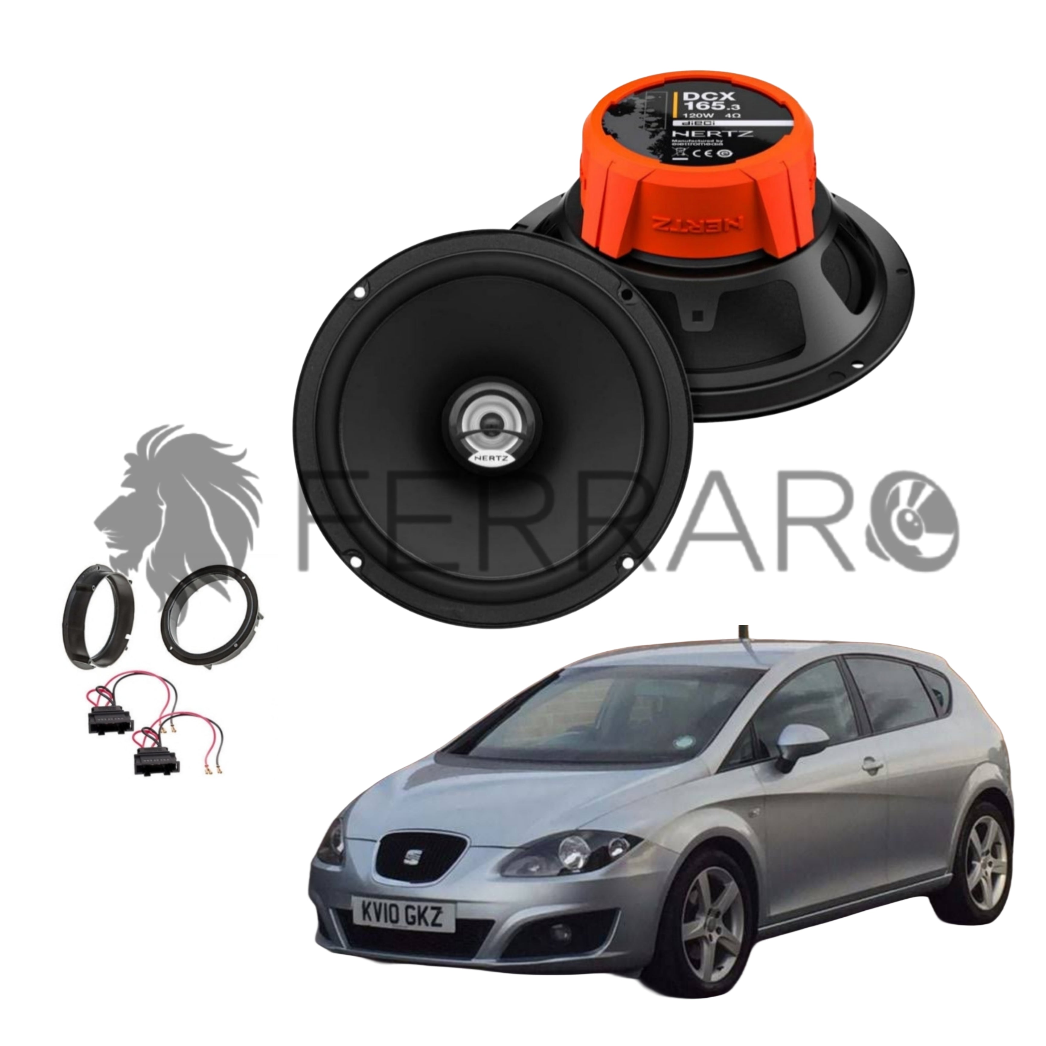 Hertz Kit 2 Casse | DCX 165.3 | Ant o Post |  Seat Leon MK2 (2005-2012)