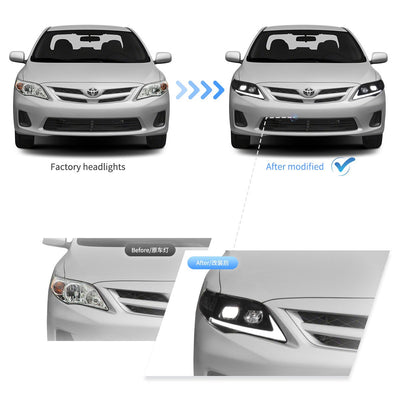 Fanali Anteriore Completo per Toyota Corolla (2011-2013) a LED