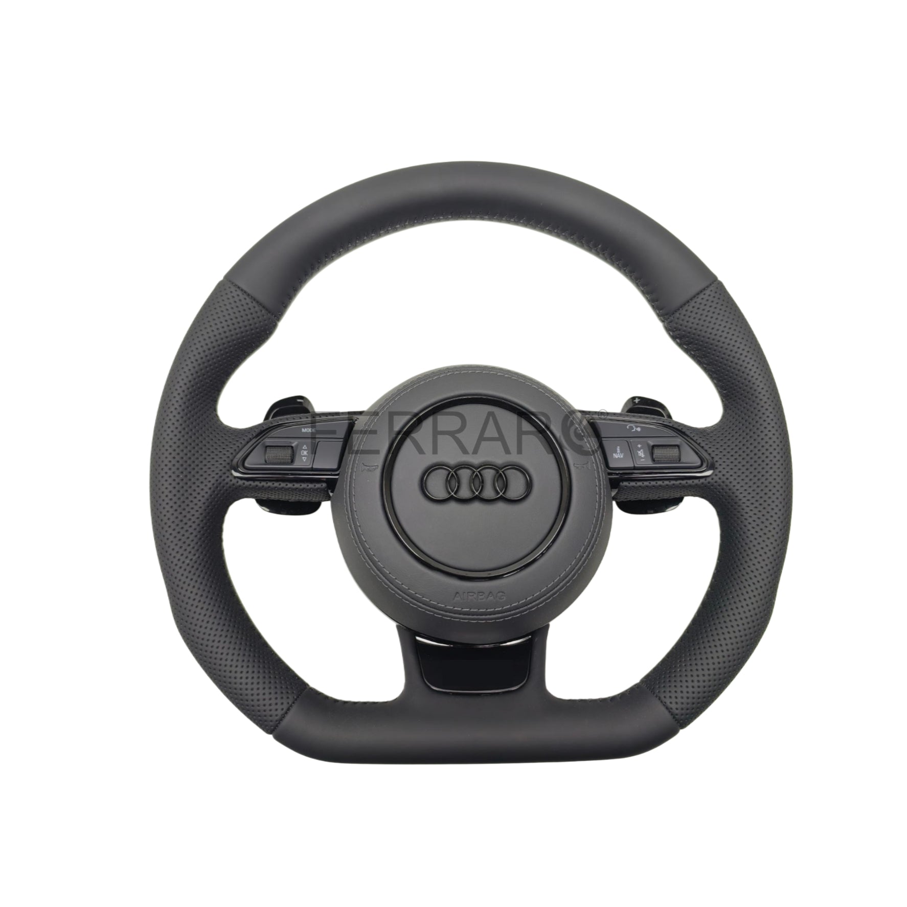 (PRENOTA) Volante per Audi, Pelle, Cucitura Nera, S