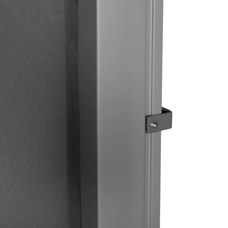 Outsunny Frangivista da Giardino Estensibile fino 3 m e Alto 1.6 m, Poliestere Anti UV e Alluminio, Grigio