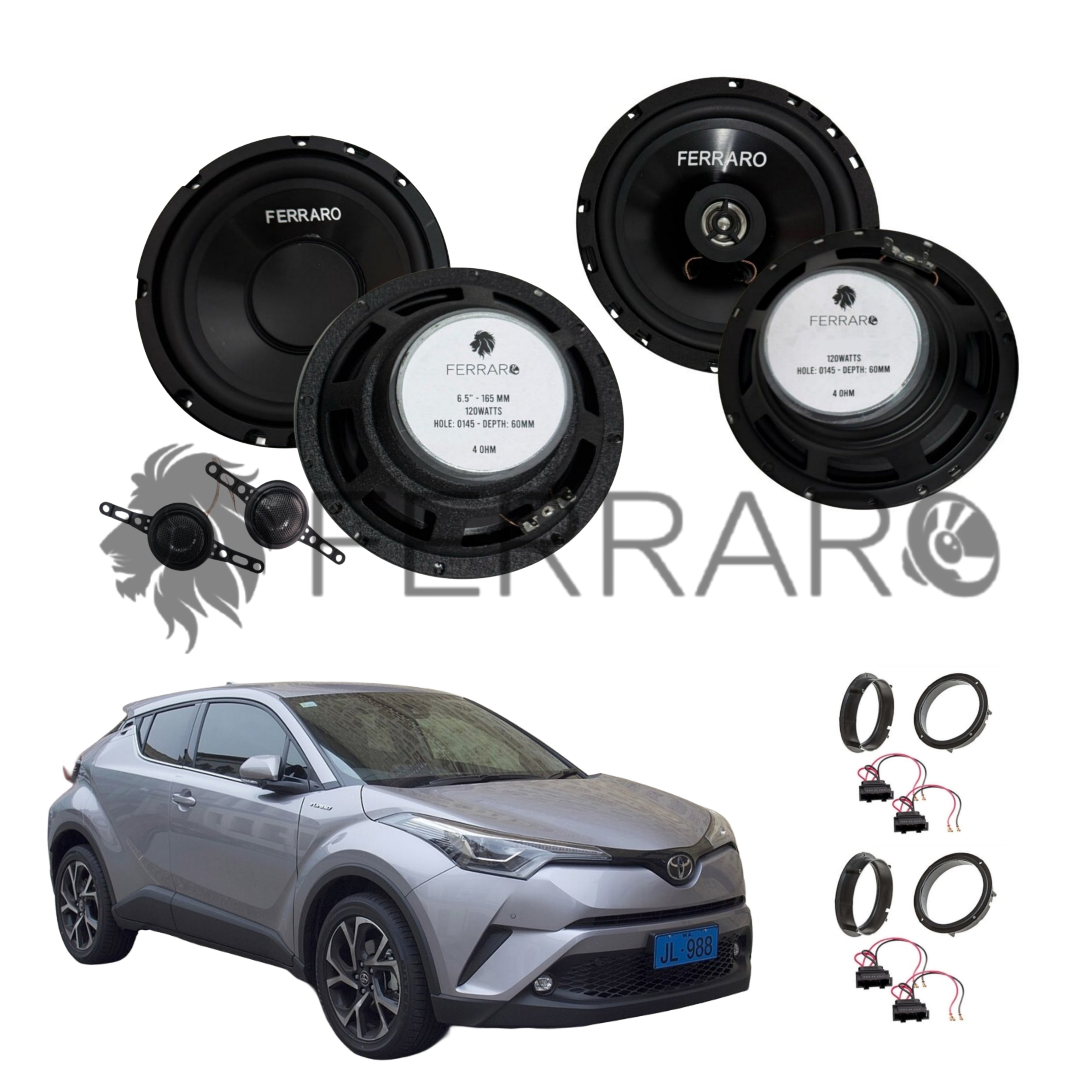 FerraroStore Kit 6 Altoparlanti | ASK-165.2 | ASC-652PC | Ant/Post | Toyota C-HR (Dal 2016>)