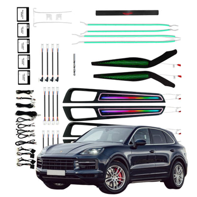 Ambient Light per Porsche Cayenne (2018-2023), 256 Colori, APP