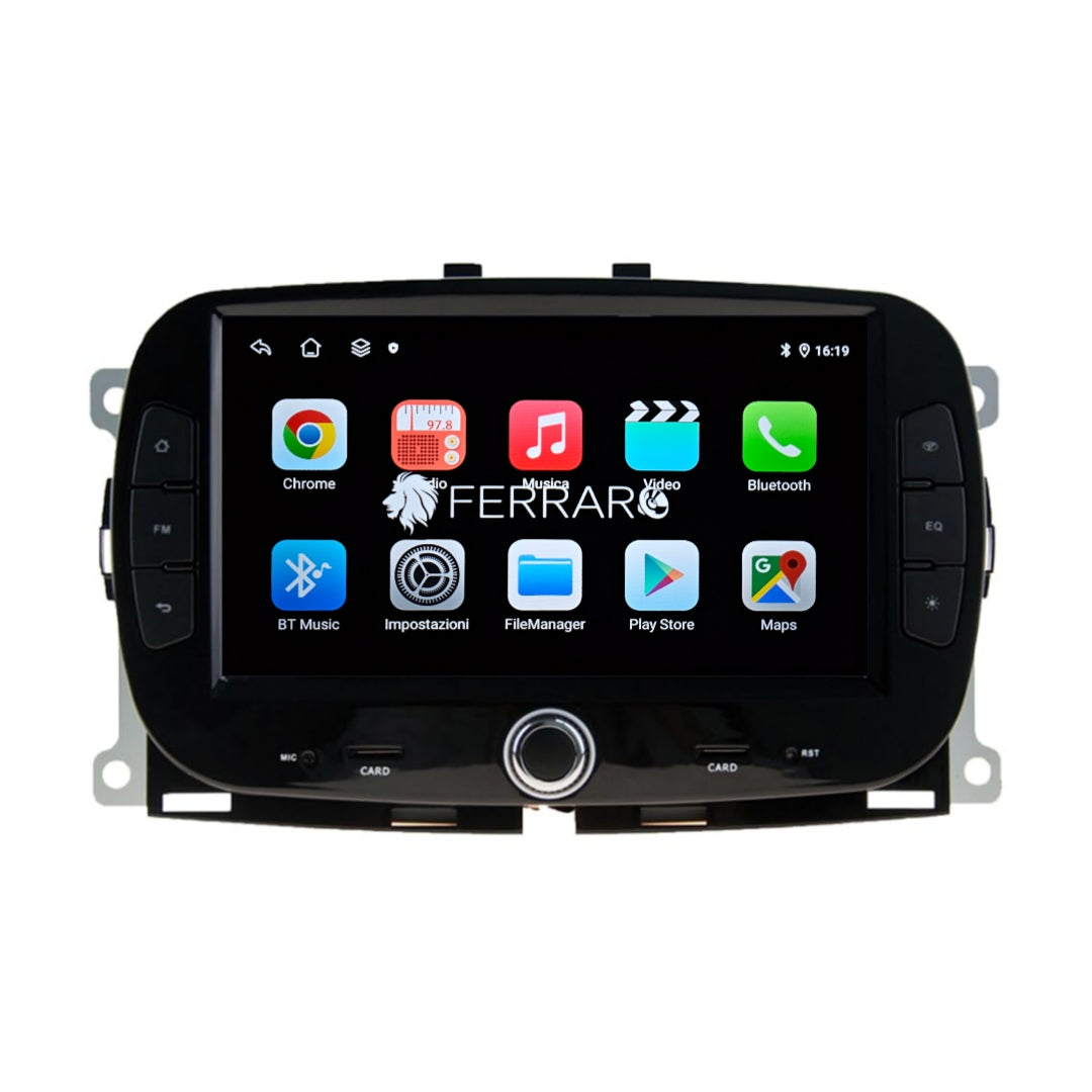 Autoradio per Fiat 500s 7" | 2016-2019 | Android | Bluetooth | CarPlay | Android Auto | 4GB/6GB/8GB Ram