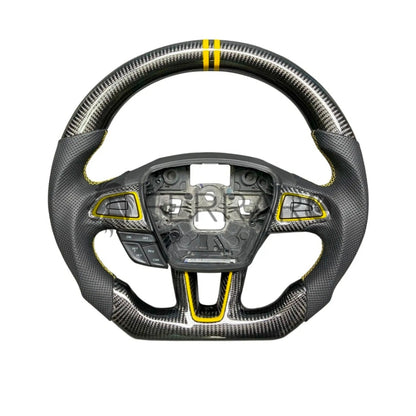 Volante Sportivo per Ford Kuga, Escape, Focus, MK4, Carbonio, Customizzato in Pelle