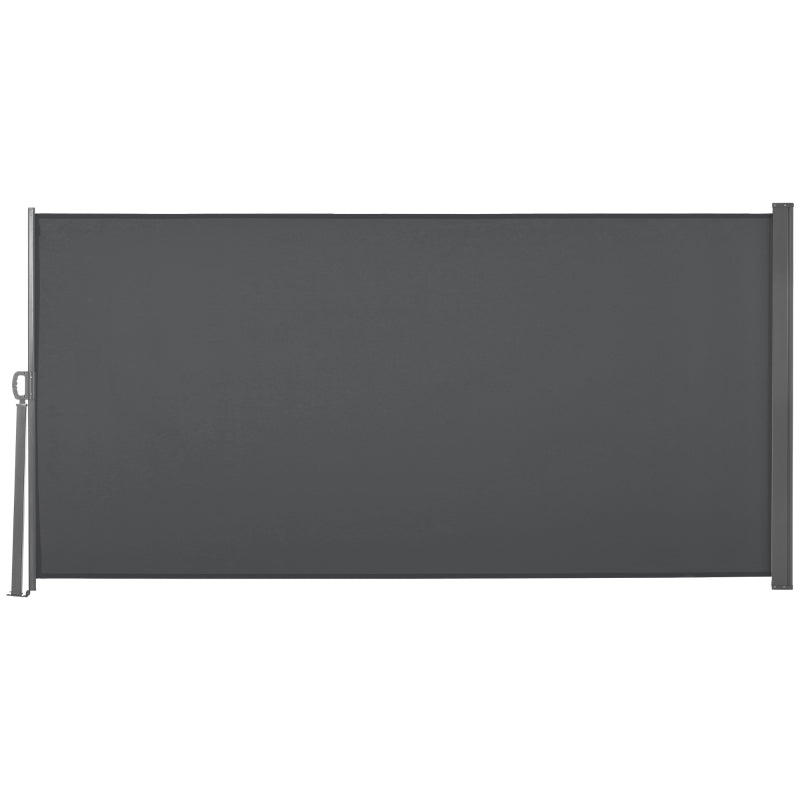 Outsunny Frangivista da Giardino Estensibile fino 3 m e Alto 1.6 m, Poliestere Anti UV e Alluminio, Grigio